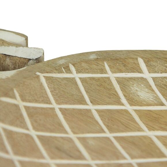 12 Inch Hand Carved Pineapple Wooden Serving Tray Decorative Serveware Platter - Picture 3 of 5